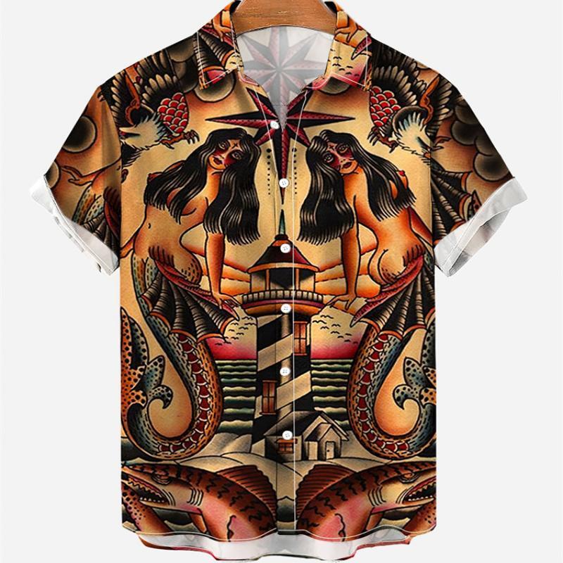 Hawaiian Men's Vintage Summer  - Vintage Hawaiian Floral Shirt recension och pris