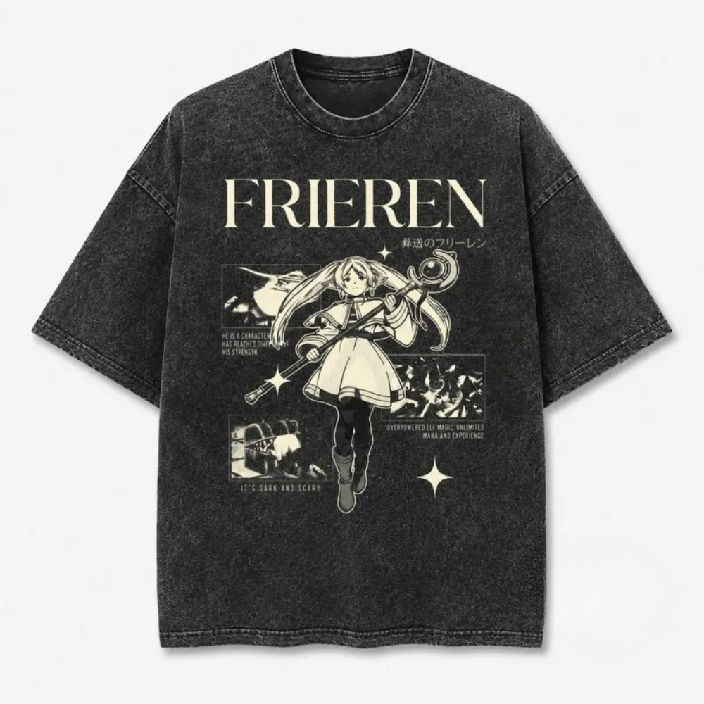 Vintage Frieren Anime Gift Aci - Acid Wash Vintage Graphic T Shirt recension och pris